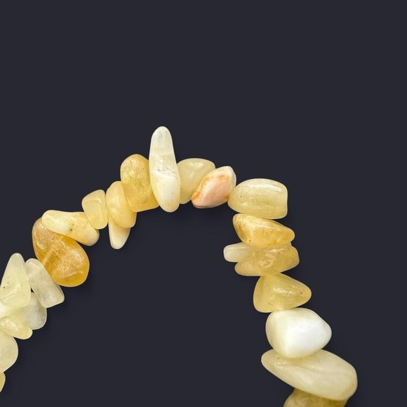 Yellow Calcite Crystal Bead Bracelet - Picture 4 of 4